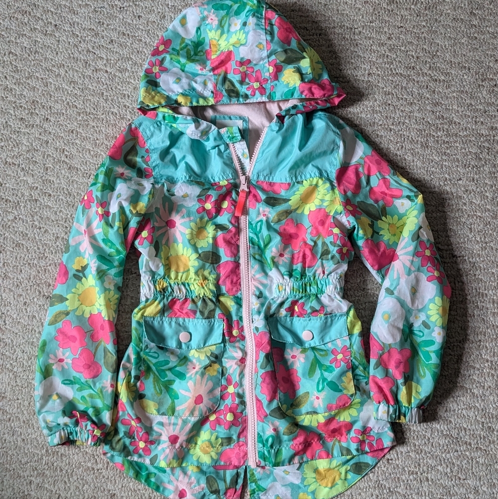 Floral windbreaker jacket